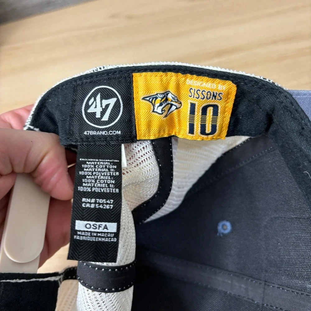 Nashville Predators Hat Cap Snap‎ Back Gray Colton Sissons Design '47